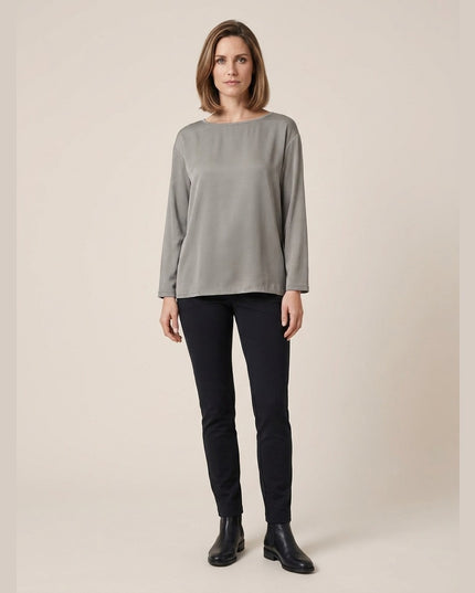 Bluzë taupe për Femra - Model Front