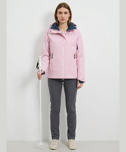 Jakne skijimi rozë për Femra - Model Front