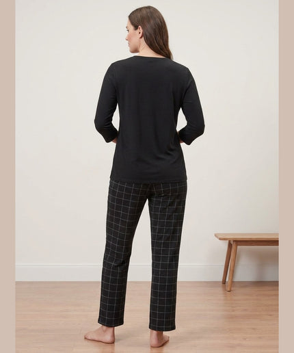 Pizhame bardh e zi për Femra - Model Back