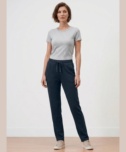 Pantallona Loungewear të kaltra të errëta për Femra - Model Front