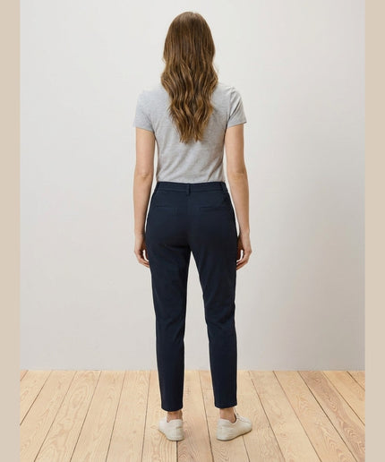 Pantallona Chino Blu e errët për Femra - Model Back