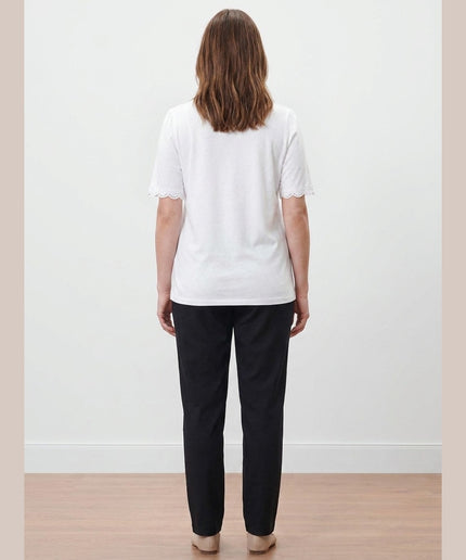 Maicë me rrudha e bardhë për Femra - Model Back