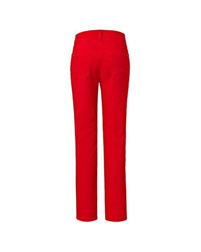 Pantallona Slim-Fit të Kuqe për Femra