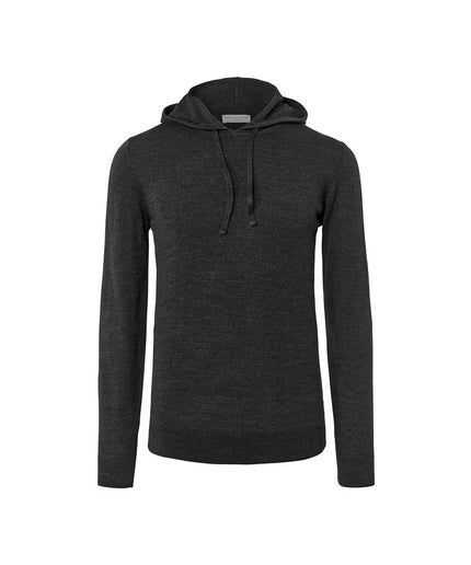 Hoodie me thurje të imët ngjyrë antracit melazh për Meshkuj - Ghost Front