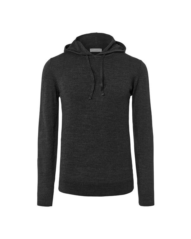 Hoodie me thurje të imët ngjyrë antracit melazh për Meshkuj - Ghost Front