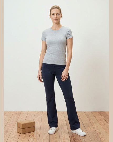 Pantalona spori me efekt formues Kaltër medetar për Femra - Model Front