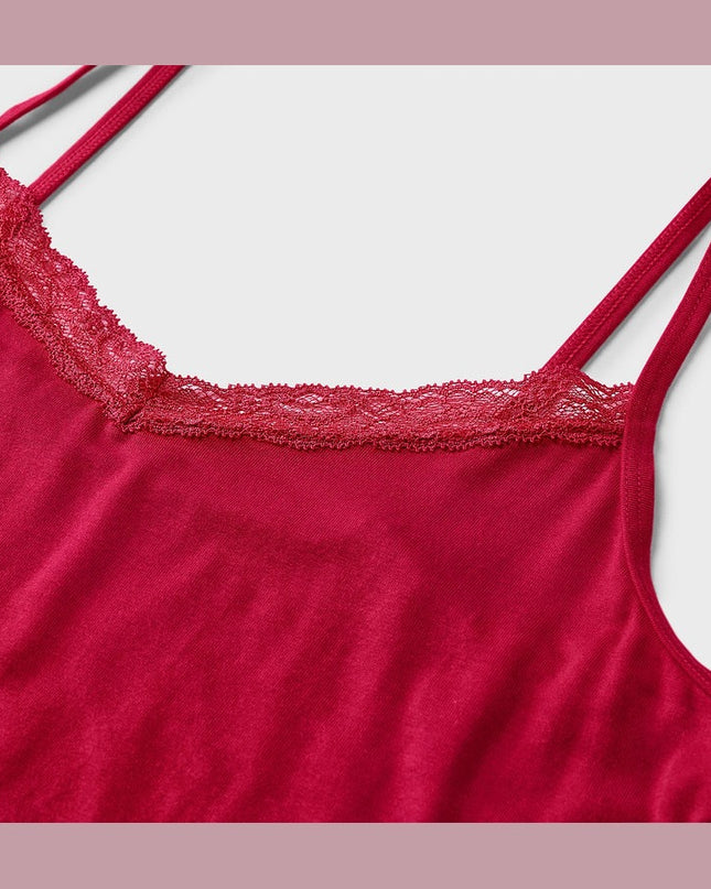 Set kanotierë dhe mbathje i kuq për Femra - Detail 1