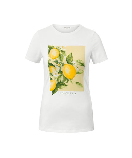 T-Shirt i Bardhë me Print Citroni për Femra - Ghost Front