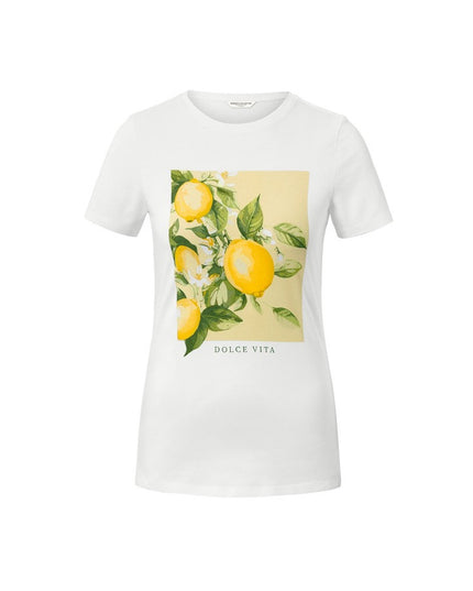 T-Shirt i Bardhë me Print Citroni për Femra - Ghost Front