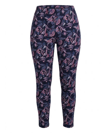 Dollakë Blu e Errët me Print Paisley për Femra - Pamje nga Përpara