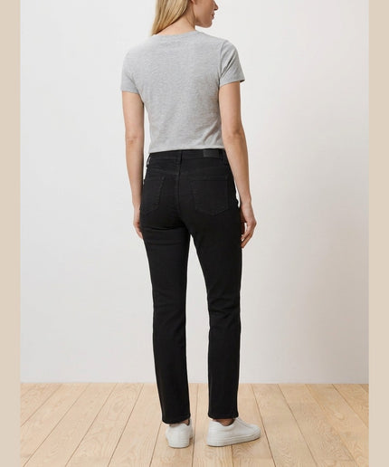 Xhins Straight të Zeza për Femra - Model Back