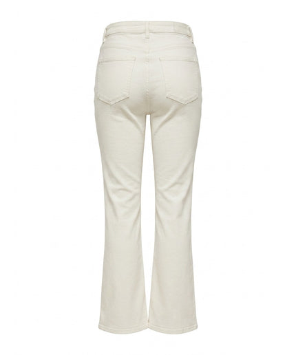 Xhinse Bootcut ngjyrë krem e bardhë për Femra - Ghost Back