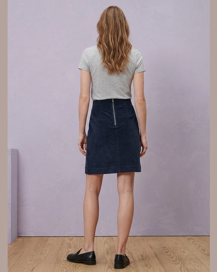 Fund Korduroy i Kaltër i Errët për Femra - Model Back