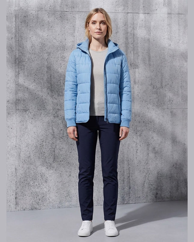 Pallto 3-në-1 outdoor e kaltër e mbyllët për Femra - Model Front