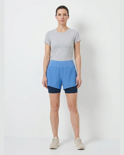 Pantallona të shkurtra vrapimi të Kaltëra për Femra - Model Front