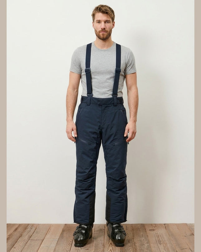 Pantallona skijimi të kaltra të mbyllura për Meshkuj - Model Front