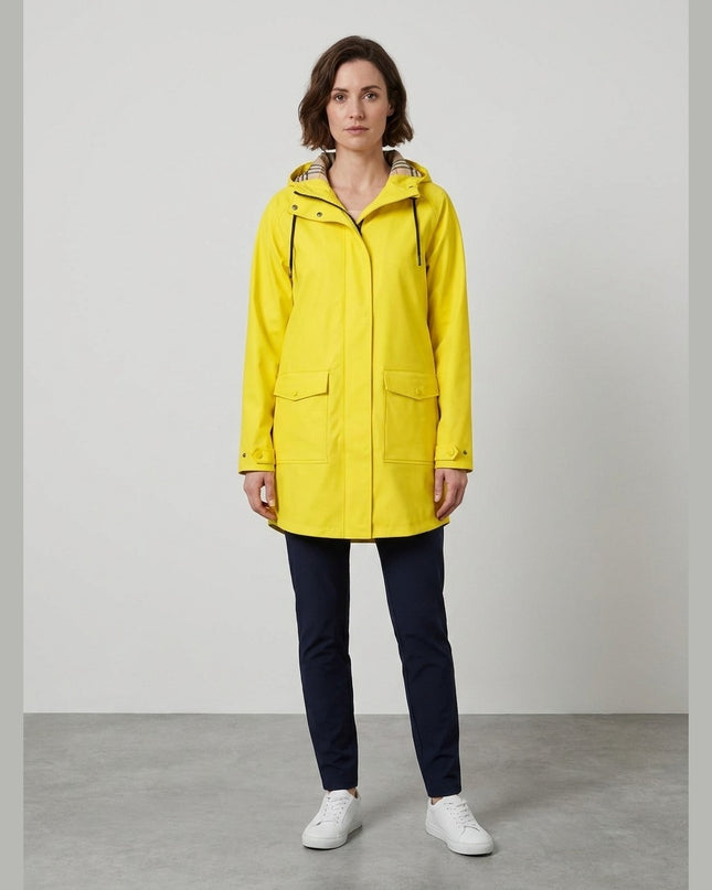 Parka shiu e verdhë për Femra - Model Front