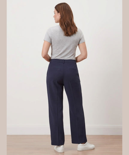Pantallona xhersi me vijë të kaltra të mbyllura për Femra - Model Back