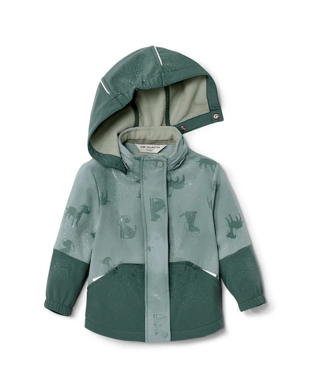 Jakne Softshell e gjelbër sherebelë dhe e mbyllët për Fëmijë - Detail 1