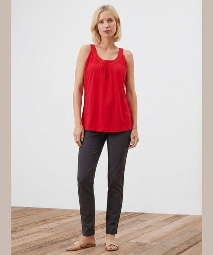Top i kuq për Femra - Model Front