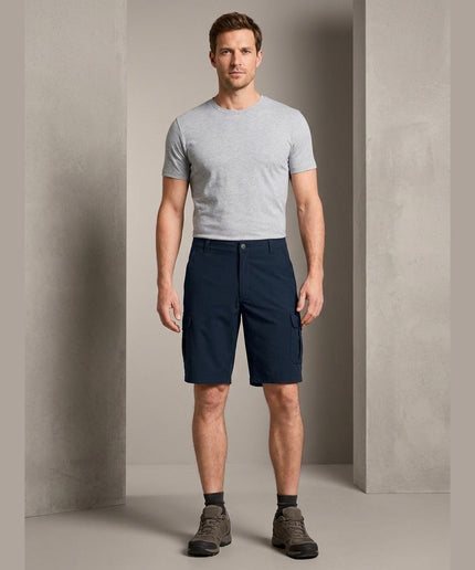 Shorts funksionale të kaltra të errëta për Meshkuj - Model Front