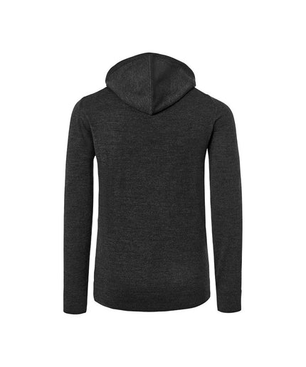 Hoodie me thurje të imët ngjyrë antracit melazh për Meshkuj - Ghost Back
