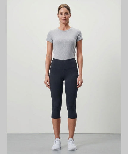 Leggings Kapri sportive antracit për Femra - Model Front
