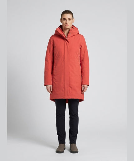 Pallto termo portokalli për Femra - Model Front