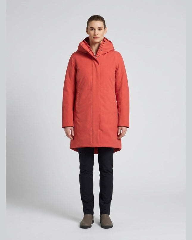 Pallto termo portokalli për Femra - Model Front