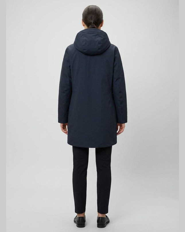 Pallto termo e kaltër e errët për Femra - Model Back