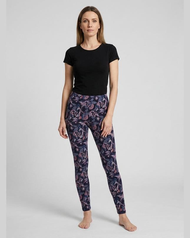Dollakë Blu e Errët me Print Paisley për Femra - Modele Përpara