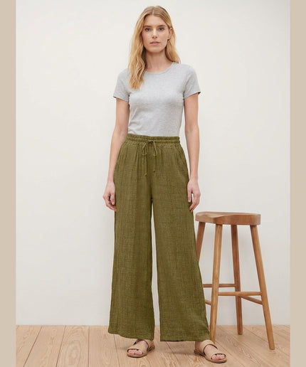 Pantallona të gjelbër ulliri për Femra - Model Front