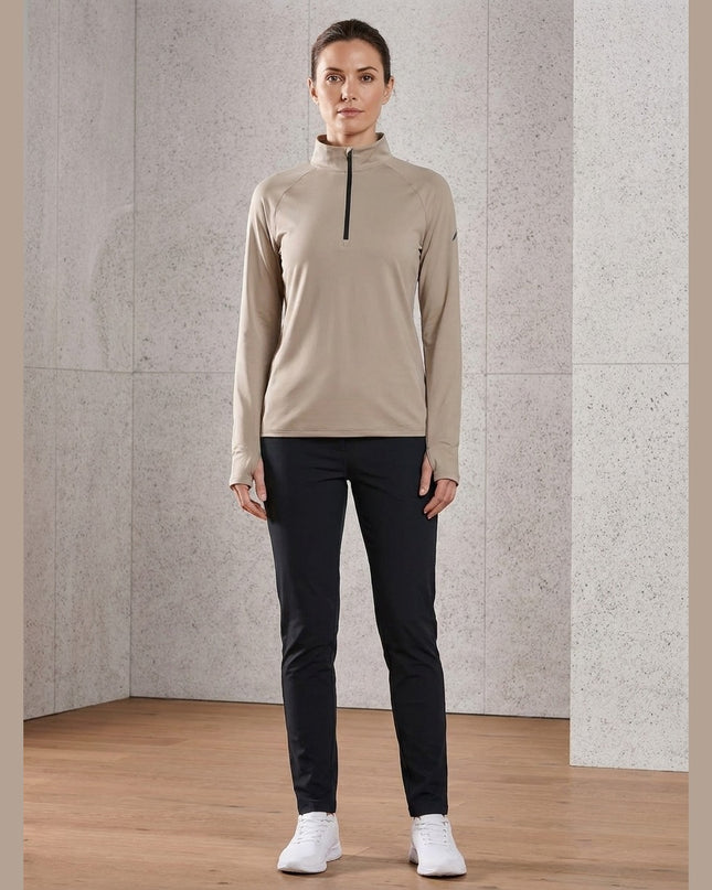 Maicë termike funksionale kafe e hapur për Femra - Model Front