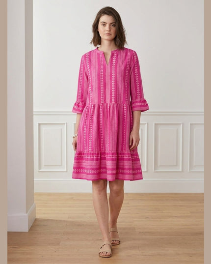 Fustan i thurur Pink për Femra - Model Front