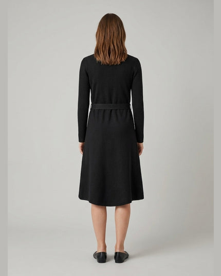 Fustan thurje i zi për Femra - Model Back