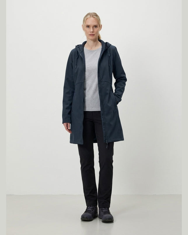 Pallto Softshell navy për Femra - Model Front