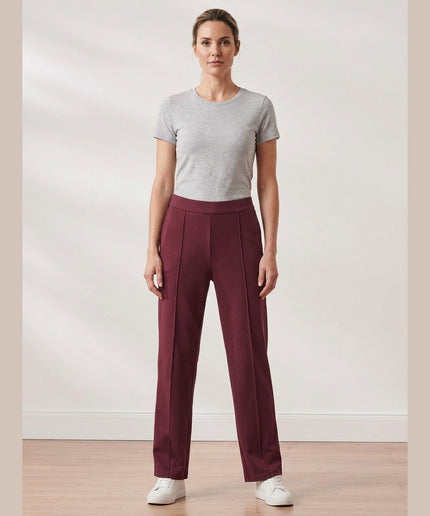 Pantallona jogger me tegel të kuqe të errët për Femra - Model Front