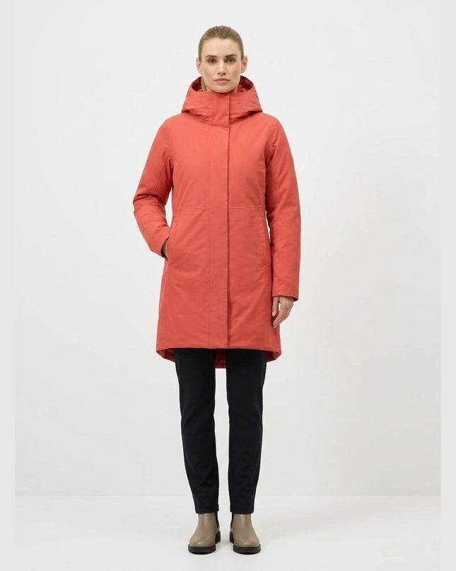Pallto termo portokalli për Femra - Model Front