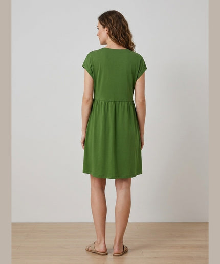 Fustan Jersey i gjelbër për Femra - Model Back