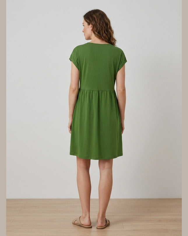 Fustan Jersey i gjelbër për Femra - Model Back
