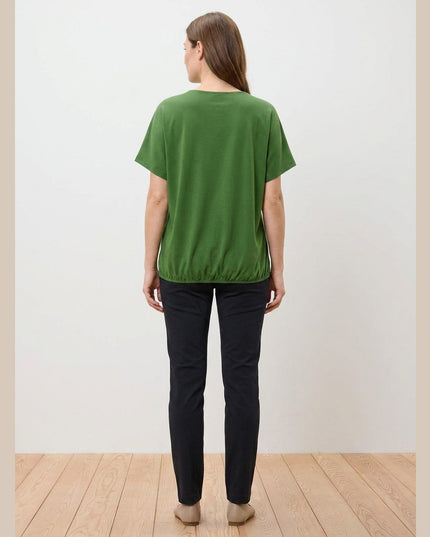 Bluzë këmishë e gjelbër për Femra - Model Back