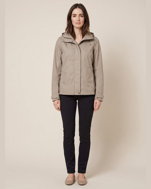 Jakne për çdo mot taupe për Femra - Model Front
