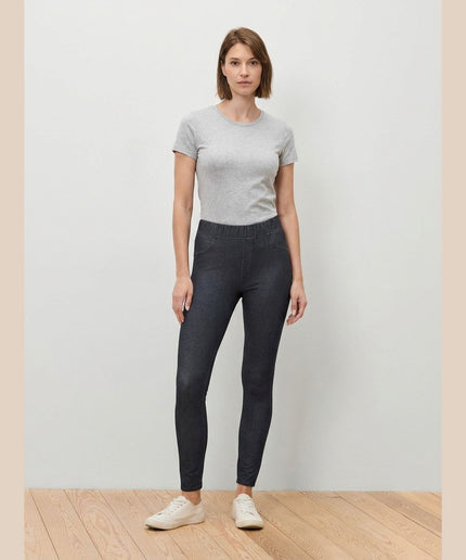 Dollakë me pamje xhins blu e errët denim për Femra - Model Front