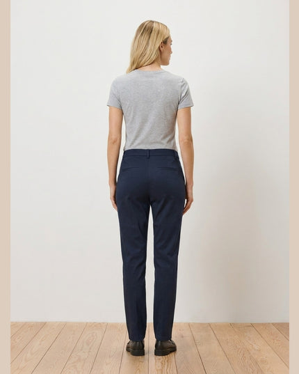Pantallona Chino të kaltër të mbyllur për Femra - Model Back