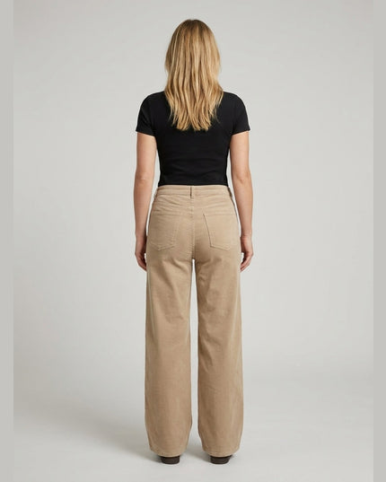 Pantallona Bootcut bezhë për Femra - Model Back