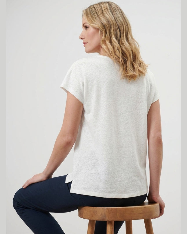 Maicë liri e bardhë krem për Femra - Model Back
