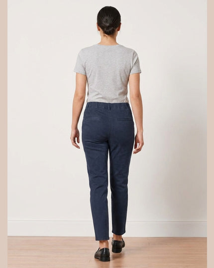 Pantallona Twill të kaltra të mbyllura për Femra - Model Back