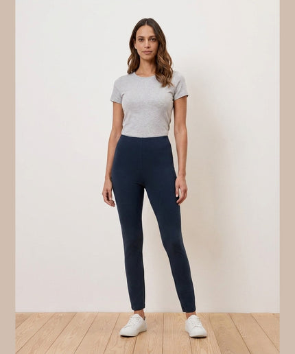 Leggings e kaltër e errët për Femra - Model Front