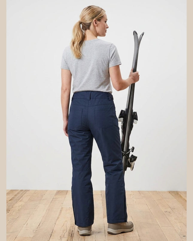 Pantallona skijimi të kaltra të mbyllëta për Femra - Model Back