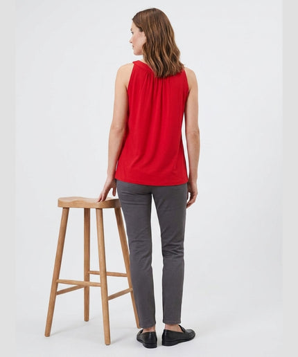 Top i kuq për Femra - Model Back